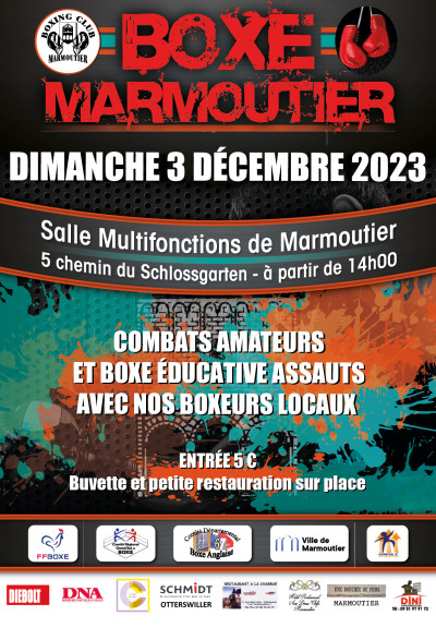 Dimanche 03 décembre 2023 Tournoi Boxe Marmoutier à Marmoutier