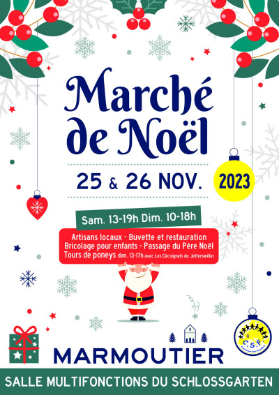 Samedi 25 novembre 2023 Marché de Noël de Communes sans Frontières à Marmoutier