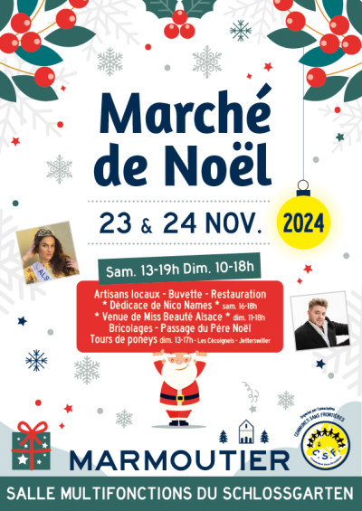 Samedi 23 novembre 2024 Marché de Noël à Marmoutier