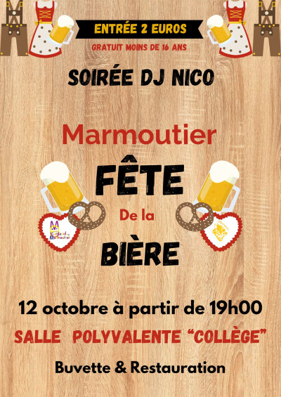 Samedi 12 octobre 2024 Fête de la bière par "Maursmunster Waggis" à Marmoutier