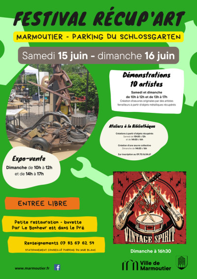 Samedi 15 juin 2024 Festival Récup'Art 2024 à Marmoutier