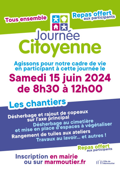 Samedi 15 juin 2024 Journée citoyenne, agissons pour notre cadre de vie à Marmoutier